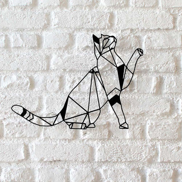 Geometric Cat Ver 2 Cat Lovers | Wall Art Decor - Cut Metal Sign