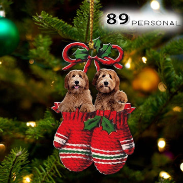 Labradoodle Inside your gloves Christmas Holiday - One Sided Ornament