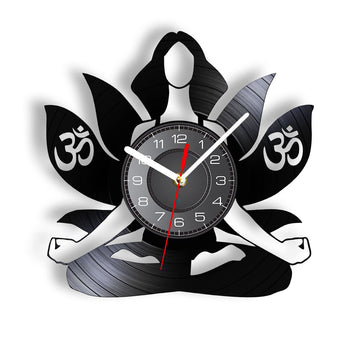 Lotus Position Chakra Meditating Yoga - Acrylic Wall Clock