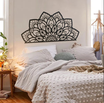Beauty Flower Mandala Style Wall Art -  Metal Sign Home Decor