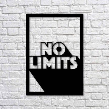 No Limit Modern Decoration (Rectangle) | Wall Art Decor - Cut Metal Sign