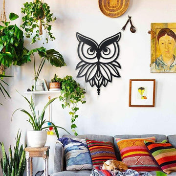 Owl Boho Style | Wall Art - Cut Metal Sign