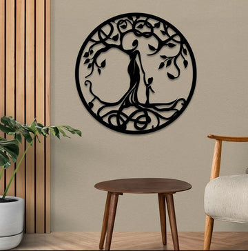 Mother And Child Tree Of Life -  Metal House Sign