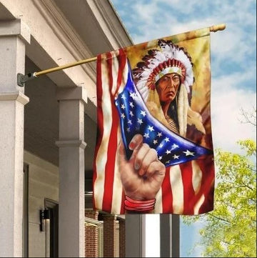 Native Flag US Native American Ancestor American - House Flag