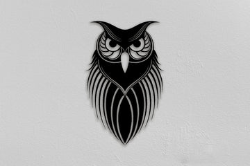 Night Owl Decor | Wall Art - Cut Metal Sign