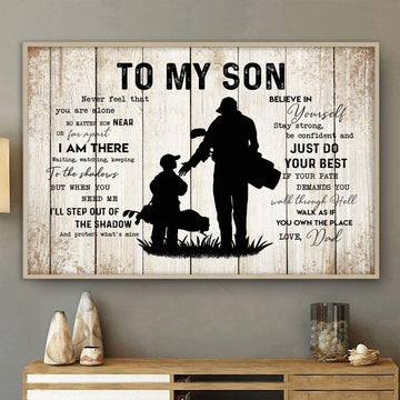 Golf Gift To My Son From Dad Golfing Lover Poster Birthday Gift For Son Wall Art