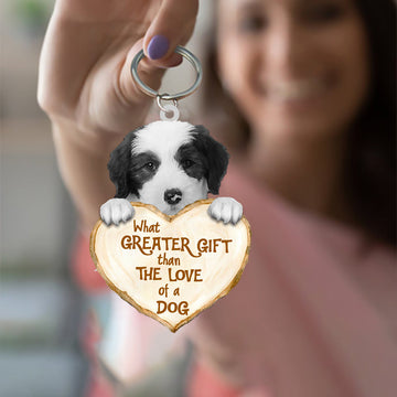 Old English Sheepdog What Greater Gift Than The Love Of A Dog Acrylic Keychain Dog Keychain, Old English Sheepdog Lover, Old English Sheepdog Gift