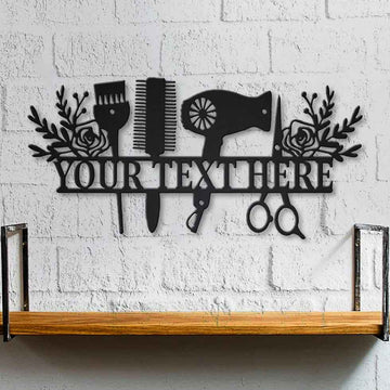 Beauty Salon Hair Stylist  - Personalized Metal House Sign