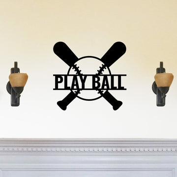 Play Ball | Wall Art Decor - Cut Metal Sign