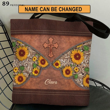 Pretty Sunflower - Personalized Tote Bag