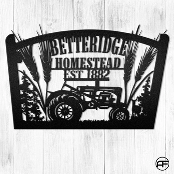 Famer homestead - Personalized Cut Metal Sign