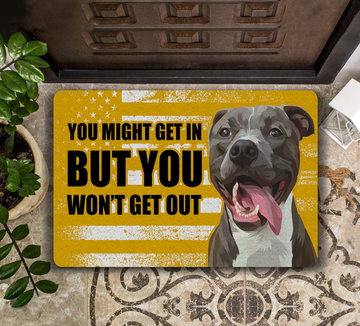Rottweiler You Might Get In But You Won't Get Out  - Doormat