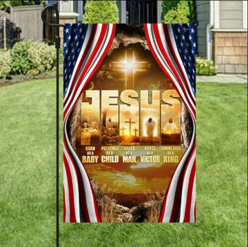 Jesus born as a baby House Garden Flag 11.5" x 17.5" 29.5" x 39.5"