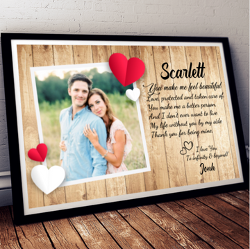VHH I Love You To Infinity And Beyond Couple Personalized Poster Landscape
