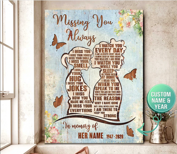 Mom and daughter Missing you always In memory of Personalized -  Matte Canvas
