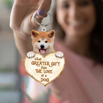 Shiba Inu What Greater Gift Than The Love Of A Dog Acrylic Keychains Dog Keychain, Shiba Inu Lover, Shiba Inu Gift