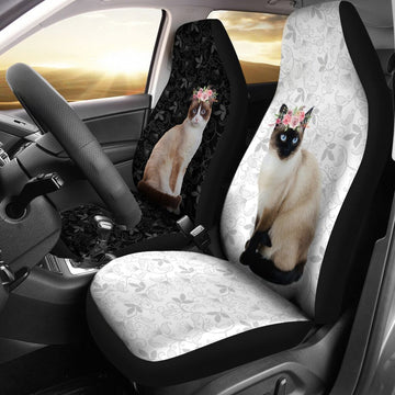 Siamese Cat Couple - Car Seat Covers