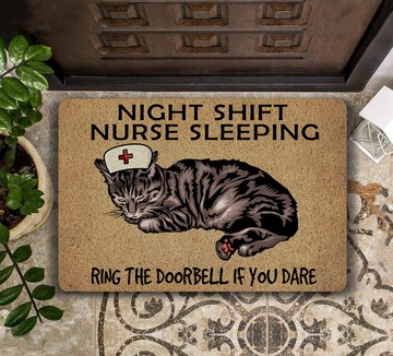 Sleeping Cat Nurse - Doormat