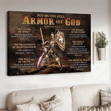 Warrior of God Put on the full Armor of God - Matte Canvas