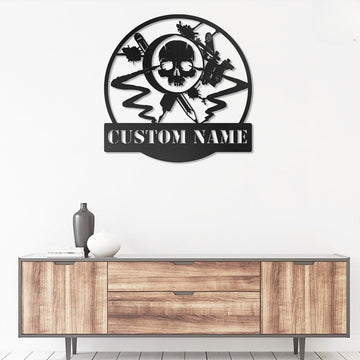 Skull Tattoo Artist Metal - Personalized Metal House Sign