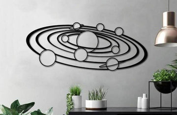 Solar System Galaxy Astronomy  | Decor  | Wall Art - Cut Metal Sign