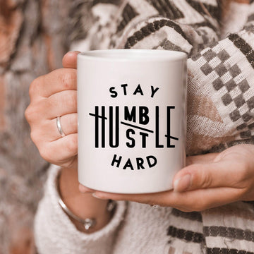 Stay humble hustle hard coffee mug - GST