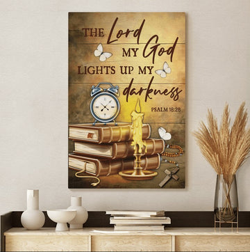 THE LORD LIGHTS UP MY DARKNESS JESUS - Matte Canvas