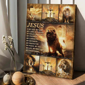 The Lion of Judah Jesus Christ Jesus is my God - Matte Canvas