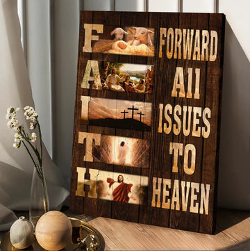The lamb of God Faith forward all issues to heaven - Matte Canvas