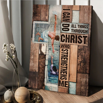 Jesus, Take my hand, I can do all things - Matte Canvas