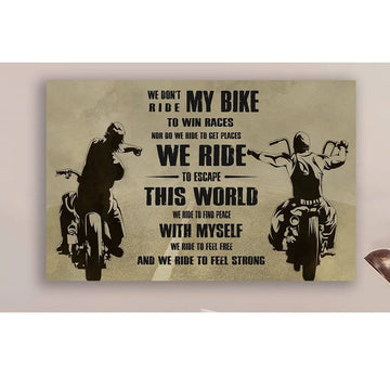 We Ride To Feel Strong Biker Poster Gifts For Biker