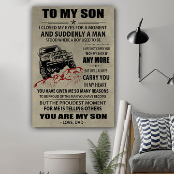 To My Son You Are My Son Love Dad Poster Meaningful Gift For Son