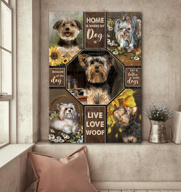 Yorkshire terrier Home is where my dog is- Matte Canvas