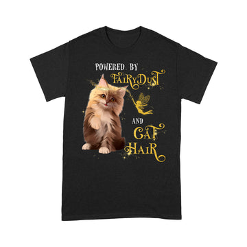 Cat Powered by fairydust and cat hair Standard T-Shirt S M L XL 2XL 3XL 4XL 5XL