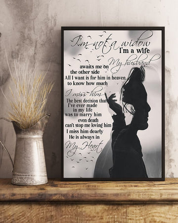 I'm Not A Widow I'm A Wife My Husband Awaits Me On The Other Side -  Matte Canvas