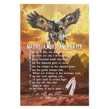 Eagle Native American Prayer - Matte Canvas