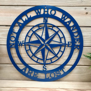 Camping Not all who wander are lost   - Metal House Sign
