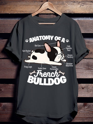 Anatomy Of A French Bulldog - Standard T-shirt