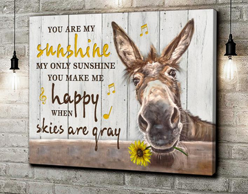 Donkey, You are my sunshine - Matte Canvas