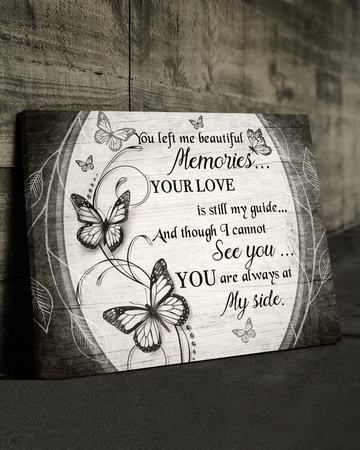 Butterfly, you left me beautiful memories - Matte Canvas, gift for you, gift for butterfly lover, Christmas gift, memory gift c32