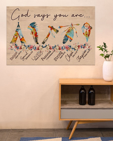 Native American God says you are - Matte Canvas, gift for you, gift for Native American c91