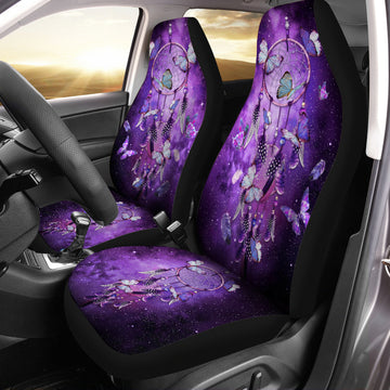 Butterfly dream catcher galaxy background - Car Seat Covers