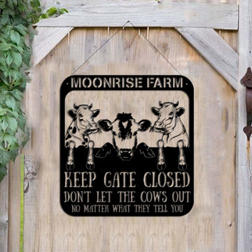 Cow Lovers Personalized Don't Let The Cows Out Changed The Name