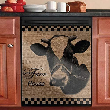 Cow Vintage Country Kitchen - Dish Washer Cover