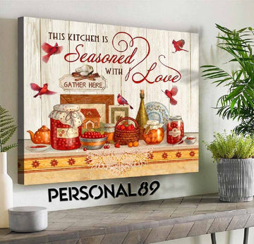 Cardinals The Kitchen Is Seasoned With Love - Matte Canvas