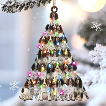 English springer spaniel Lovely Tree Christmas 2 sides Ornament