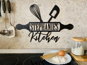 Kitchen I love my Kitchen - Personalized Cut Metal Sign