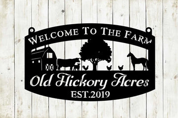 Welcome To The Farm - Custom Cut Metal Sign