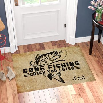 Fishing Lovers Catch You Later Customized Name Doormat