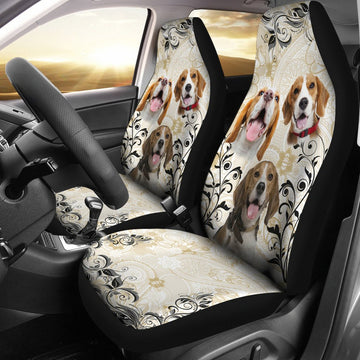 Beagle Smile pattern Car Seat Covers